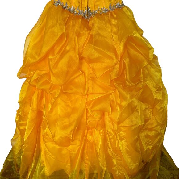 Disney x Alfred Angelo Formal Dress Belle of the Ball Prom Quincenara Size 10 - Picture 11 of 16